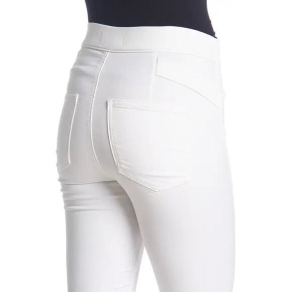 NWT Free People white stretchy cotton blend skinny jeans jeggings, 28 - Picture 6 of 9